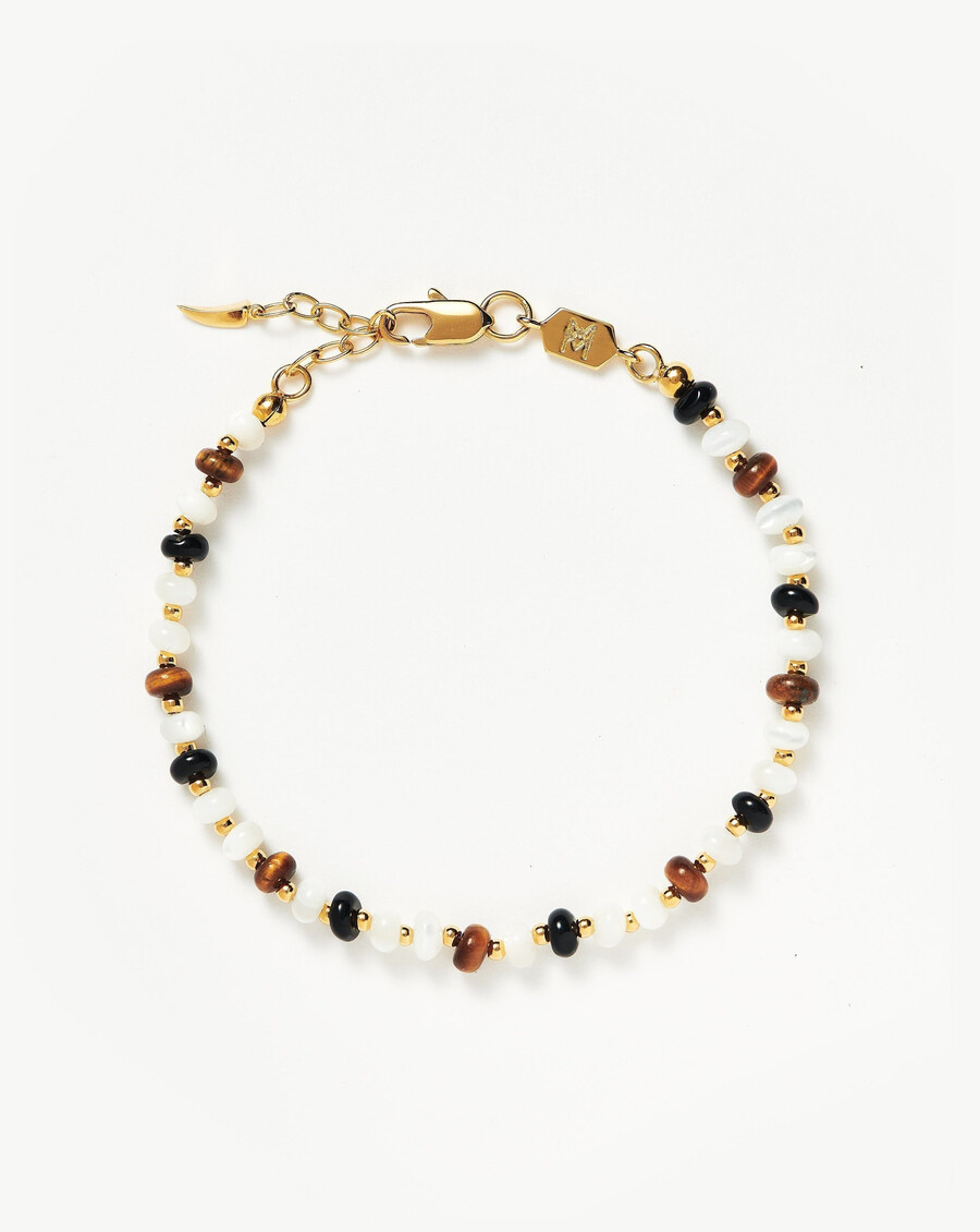 savi pearl gemstone beaded bracelet