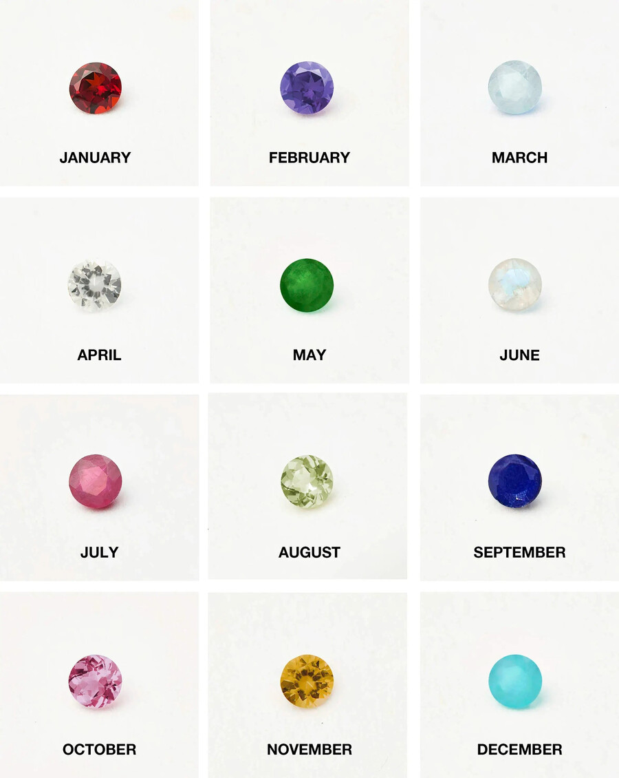 april birthstone mini gold charm hoop earrings - crystal