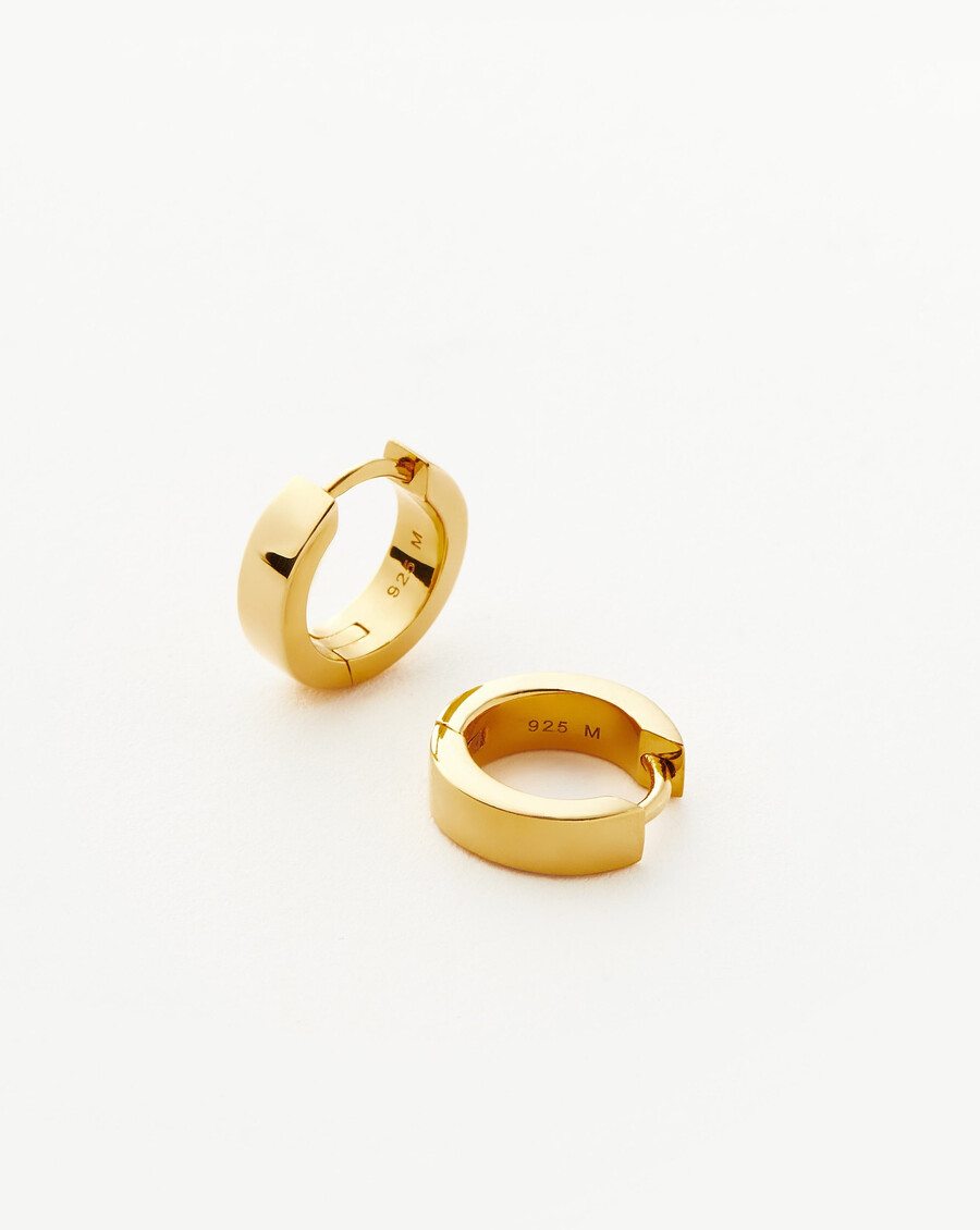 chubby tunnel huggies - 18k gold vermeil