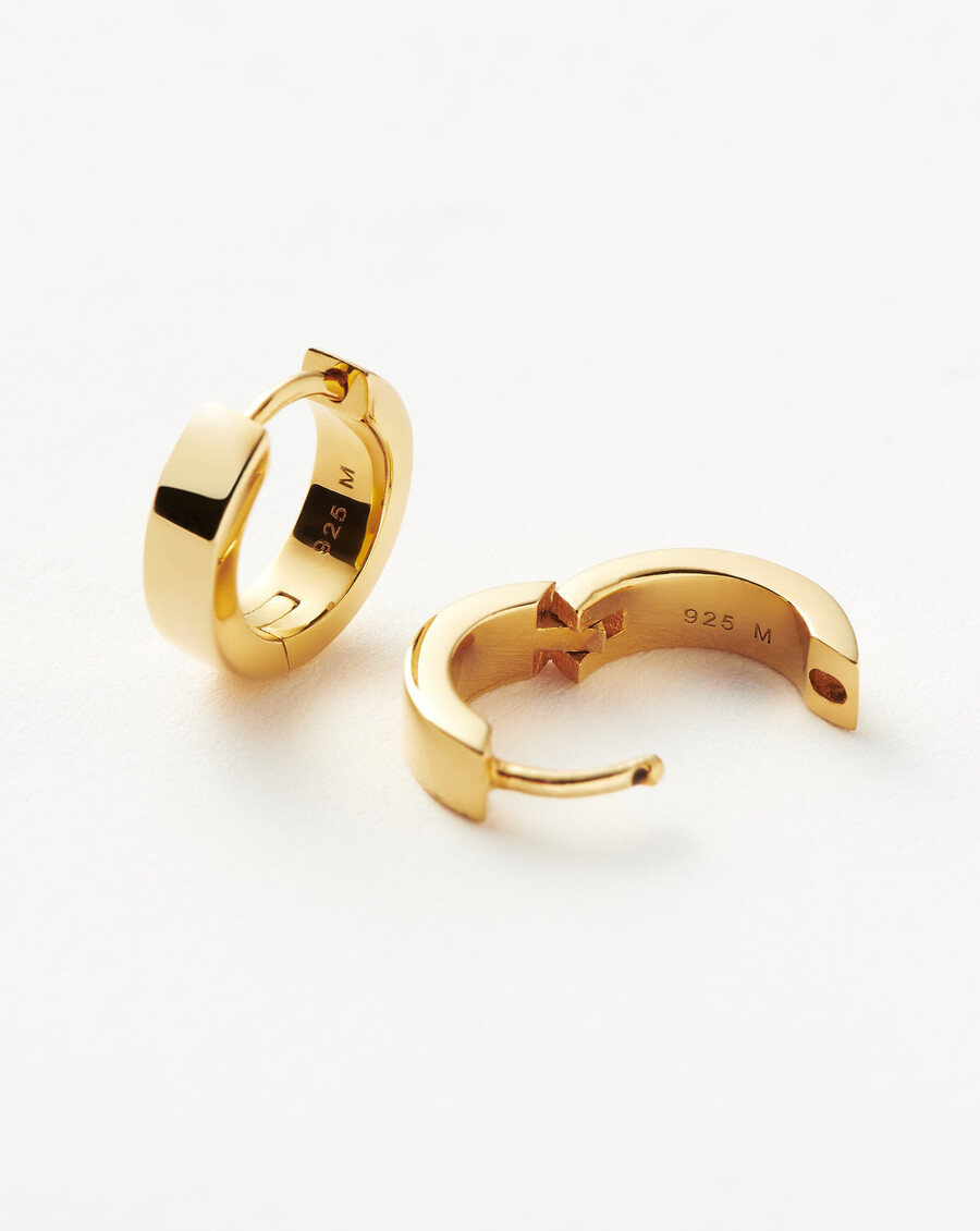 chubby tunnel huggies - 18k gold vermeil