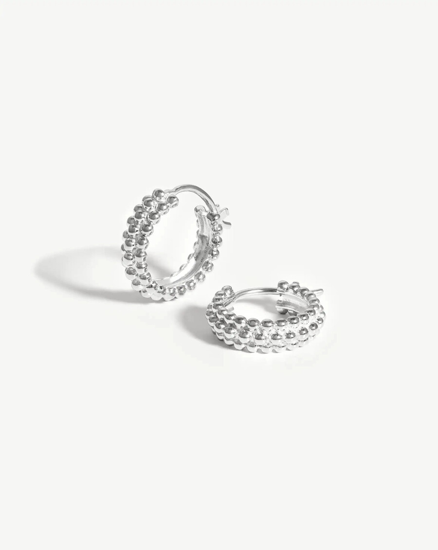 mini baya silver hoop earrings
