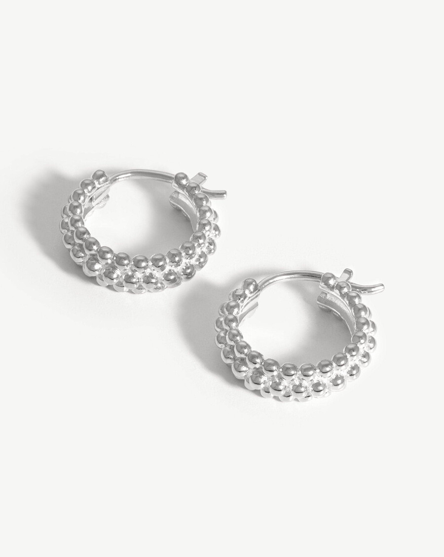 mini baya silver hoop earrings