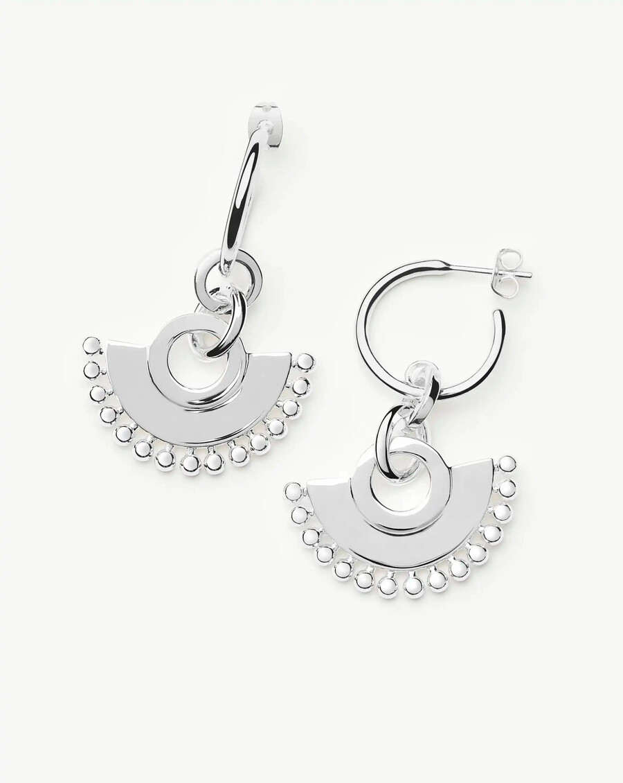 zenyu fan chandelier hoop earrings