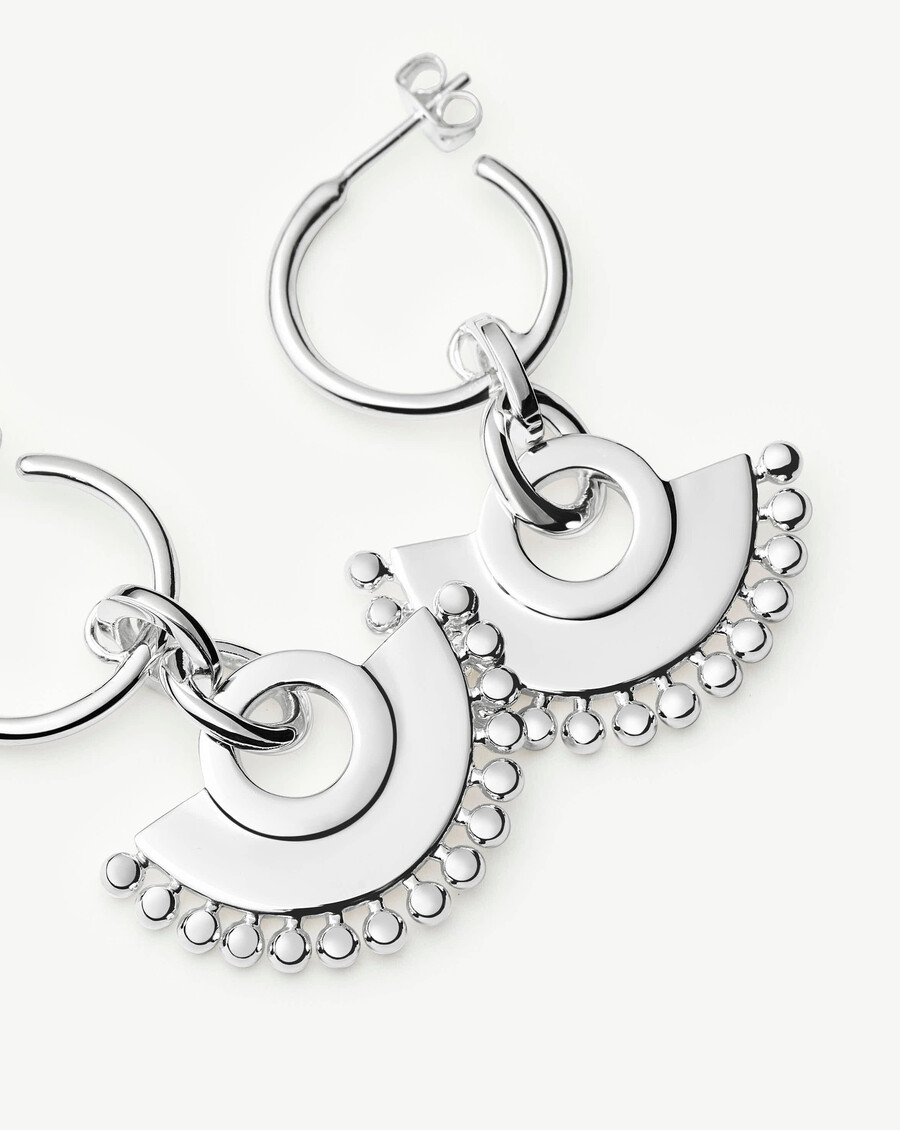 zenyu fan chandelier hoop earrings