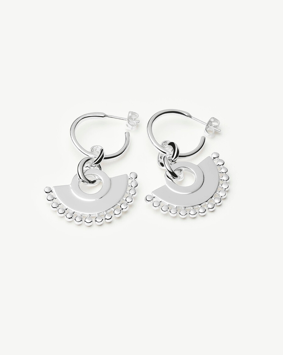 zenyu fan chandelier hoop earrings