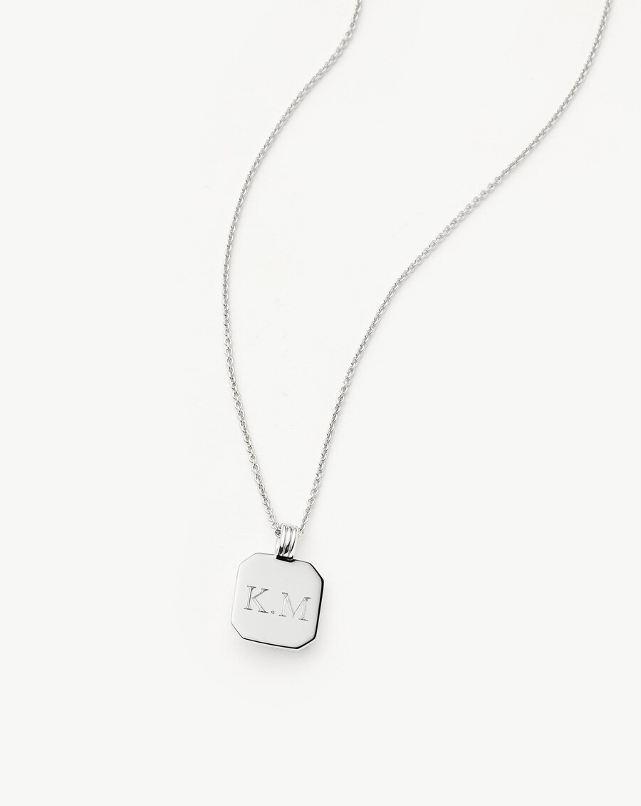 november birthstone pendant necklace - silver