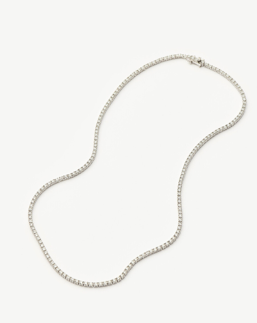 classic tennis necklace - sterling silver