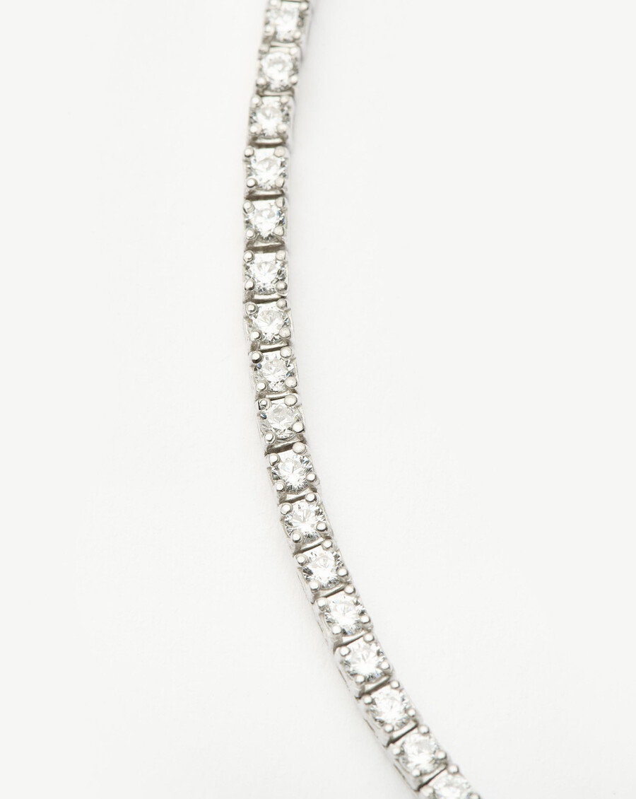 classic tennis necklace - sterling silver