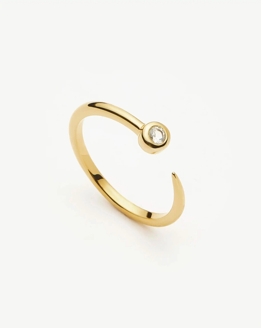 interstellar ring - 18k gold vermeilcubic zirconia