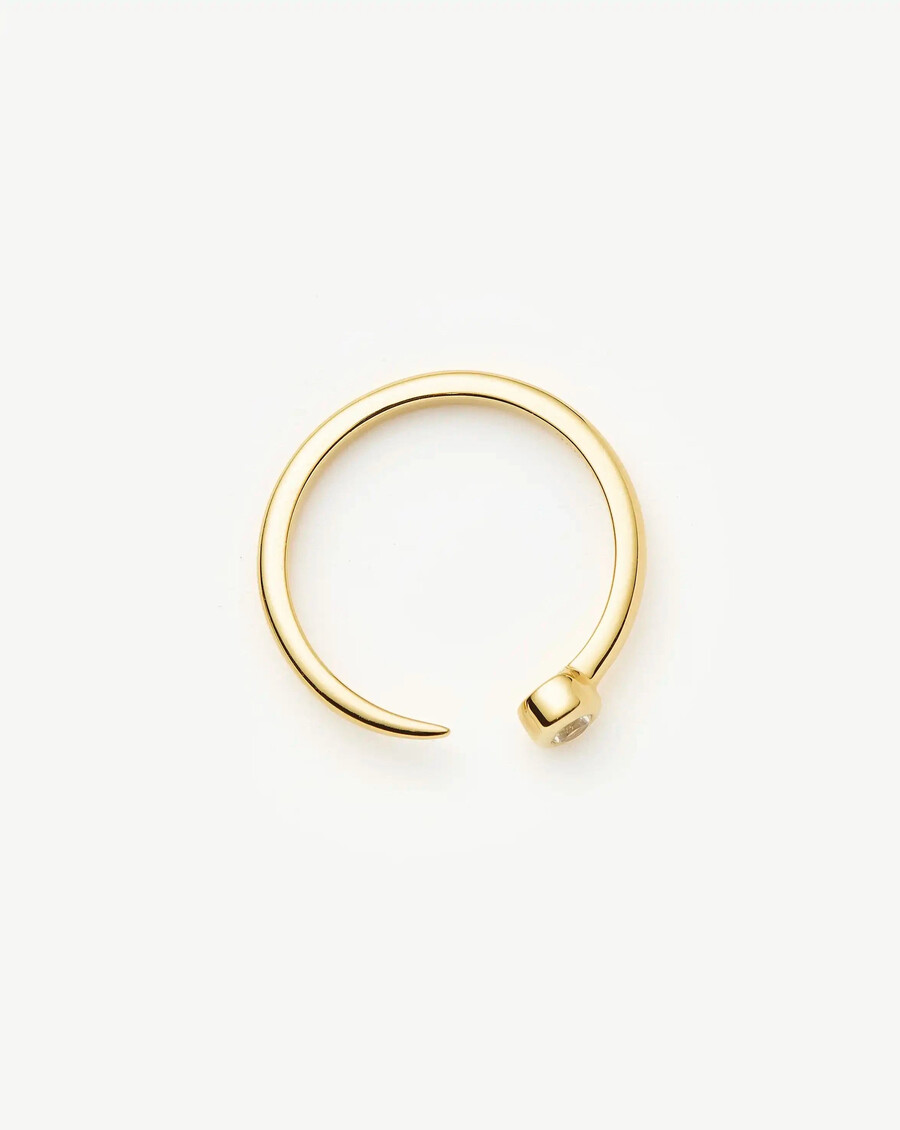 interstellar ring - 18k gold vermeilcubic zirconia