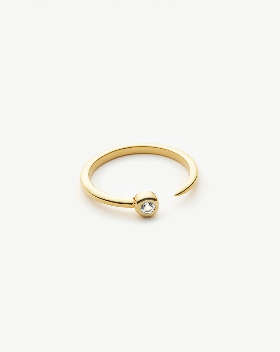 interstellar ring - 18k gold vermeilcubic zirconia